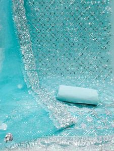 Aqua Blue Dress Material