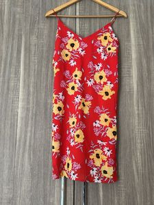 H&M Floral Red Slip Dress
