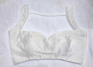 Backless Padded Cotton Silk Blouse
