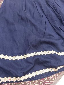 Blue &amp; Beige Two-Piece Set