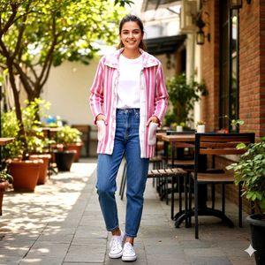 Stylish Striped Knit Cardigan