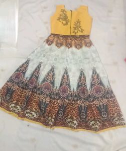 Elegant Multicolor Floor Length Gown For Teen