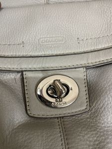 Coach Leather Shoulder Bag - Gray