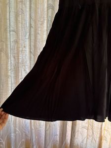 Black Flutter Sleeve Maternity Dress