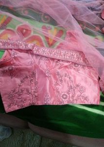 Elegant Pink Embroidered Lehenga