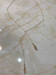 Gold Feather Necklace