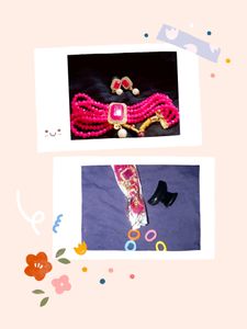 Combo Of 2 Choker Set ,5 Rubber