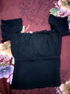 Black Off-Shoulder Top