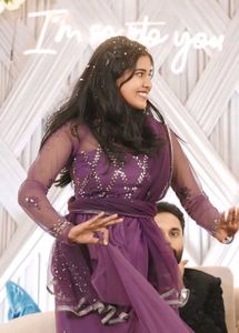 Purple Embellished Dress
