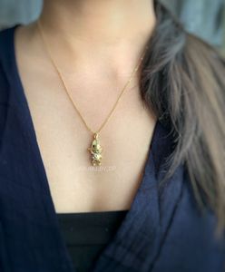 18k Gold Labubu Doll Nacklace
