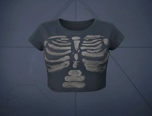 Skeleton Graphic Tee goth look