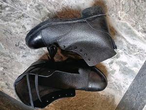 Black Leather Ankle Boots