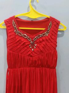 Red Sleeveless Maxi Dress