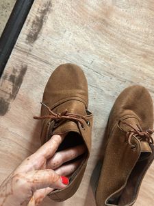 Brown Suede Ankle Booties