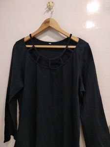 Beautiful Black Over Size Long Sleeve Top