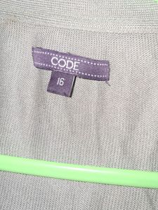 Code Size 16 Grey Cardigan