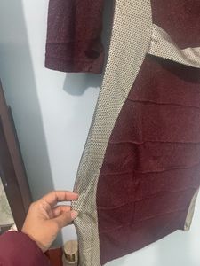 Maroon Bodycon Dress