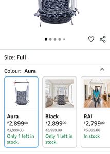 Jumbo Hanging Swing with Cushion/Jhula