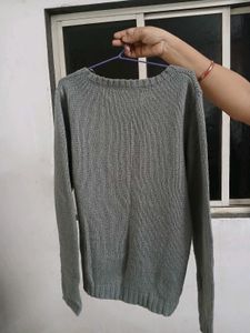 Made In Russia New Gray Embellished Sweater Top