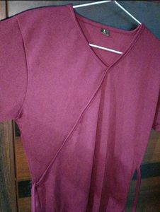 Burgundy Wrap Top
