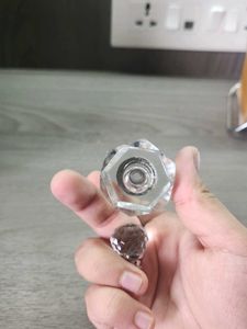 Clear Carved Crystal Refillable Perfume Bottle