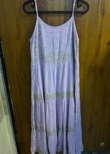 Lilac Embroidered Dress