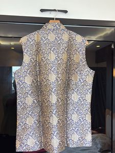 Premium, Elegant Blue&amp;Gold Modi Coat