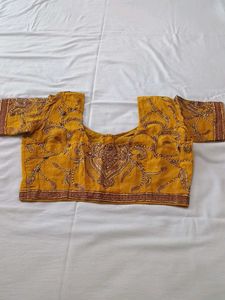 Elegant Yellow Embroidered Saree