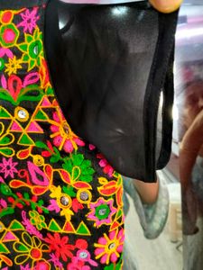 Embroidered Colorful Kurti With Free Gift