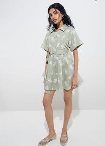 “Bombay Paisley” MintGreen Leafy Pinteresty Dress