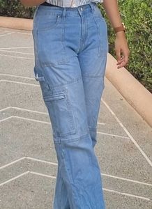 Light Blue Cargo Jeans