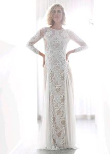 Boho embellish Elegant Lace Wedding Gown