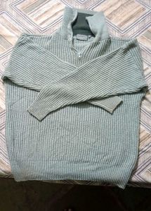 Vintage grey Quarter Zip Sweater