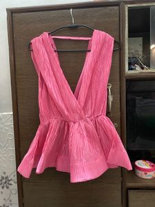 Pink Peplum Top