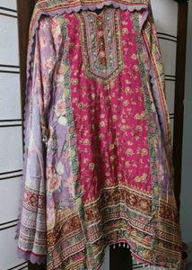 A Line Muslin Kurti Set