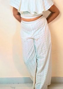 White Eyelet Two-Piece Set