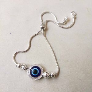 Pure Silver 925Hallmark Handmade Evil Eye Bracelet