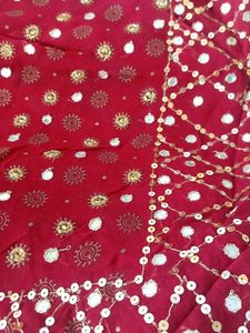 Festive Maroon Saree