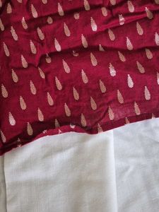 Ethnic Maroon Kurta Set with White Pants