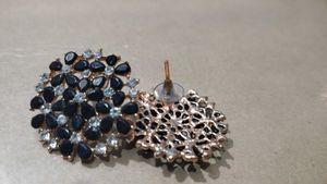 Black Stone Stud Earrings
