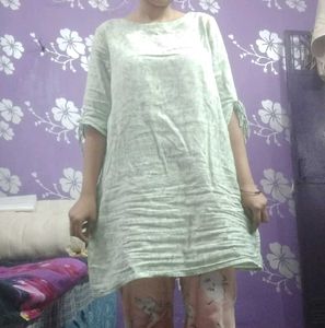 Light Green Casual Tunic Top