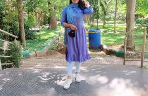 Blue Long Top