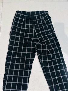 Black and white checkered pants