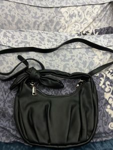 Black Bow Crossbody Bag