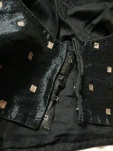 Elegant Black Readymade Blouse