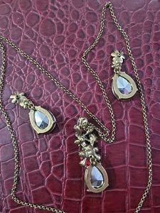 Blue Sapphire Antique Necklace Set