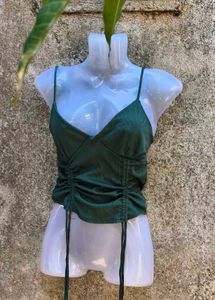 N. CUTE GREEN RUCHED TOP