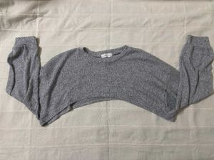 Grey Bolero Shrug/ Cropped Long Sleeve Top