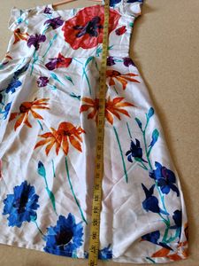 Combo Of One Cute White Frock And Blue Top