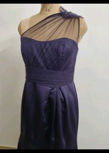 Elegant Purple One-Shoulder Dress